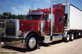 Red Peterbilt for truck driver training